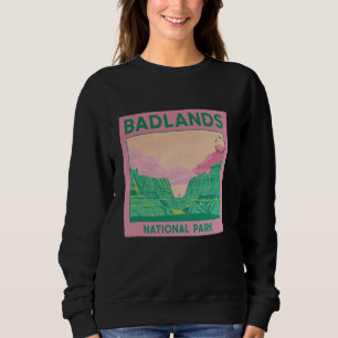 Retro Badlands Nationalpark Landschaft Süddakot Sweatshirt