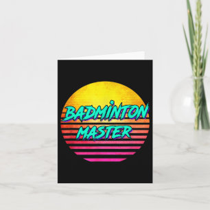 Retro-Badminton-Meister der 80er Jahre Karte
