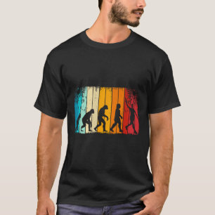 Retro Badminton mit Shuttle Evolution Darwin T-Shirt