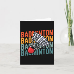 Retro Badminton Racket Team - Vintages Spiel Karte