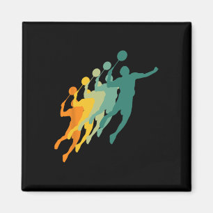 Retro Badminton Spieler Shuttle Sport Racket Coac Magnet