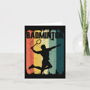 Retro Badminton-Sport im Vintage-Stil Badminton-Sp Karte