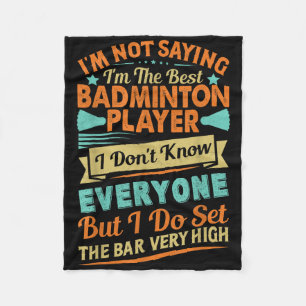 Retro-Badminton-Spruch - Lustiges Shuttle-Zitat Fleecedecke