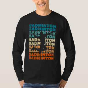 Retro Badminton Team Sport Player Coach 70er 80er T-Shirt