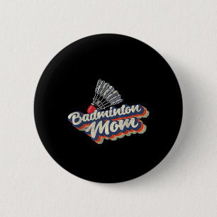 Retro Badminton Team Sport Spieler Trainer 70er 80 Button