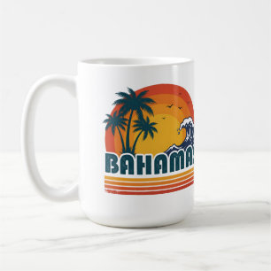 Retro-Bahamas-Strand-Sommer-Sonnenuntergang 70er-P Kaffeetasse