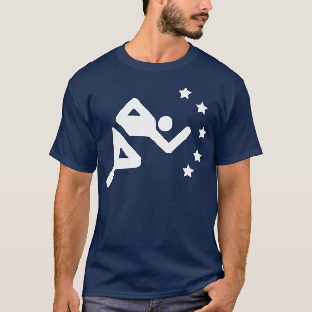 Retro Bahn-Stern T-Shirt (Vorderseite)