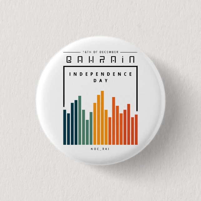 Retro Bahrain Button (Vorderseite)