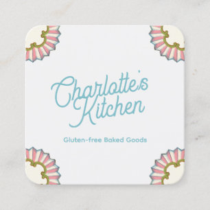 Retro-Baker Quadratische Visitenkarte