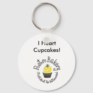 Retro Bakery I Heart Cupcakes Key Chain! Schlüsselanhänger