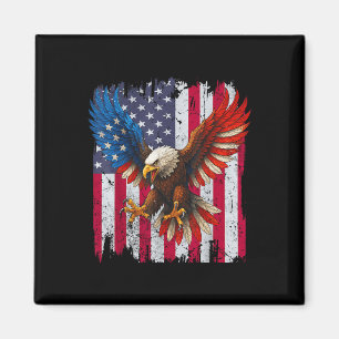 Retro Bald Eagle American Flag 4. Juli Indepen Magnet