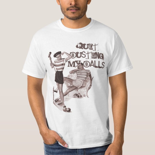 Retro Ball-Sprengen T-Shirt (Vorderseite)
