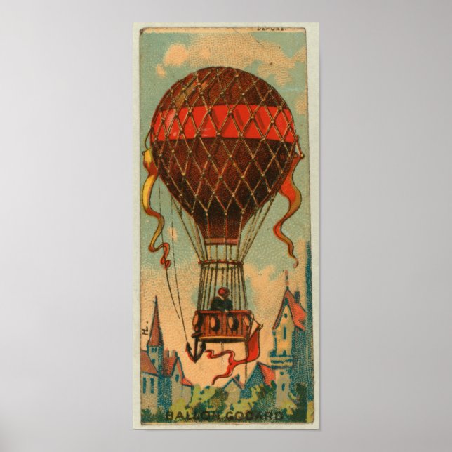 Retro Ballon Godard Poster (Vorne)