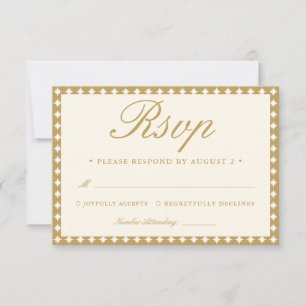 Retro Ballroom Vintage Elfenbein-Hochzeit RSVP Karte