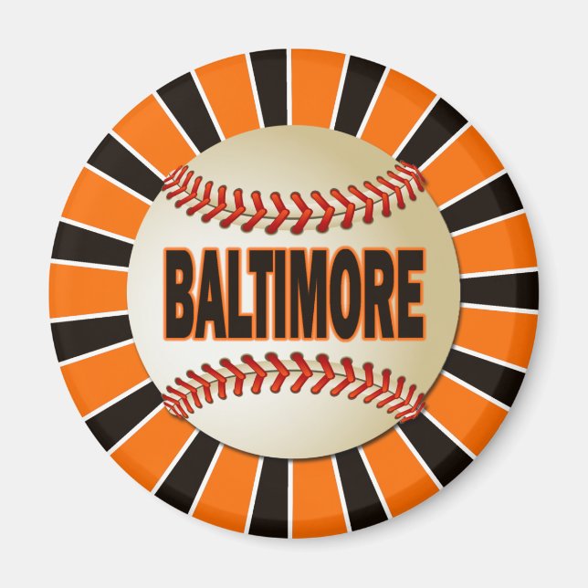 RETRO BALTIMORE BASEBALL MAGNET (Vorne)