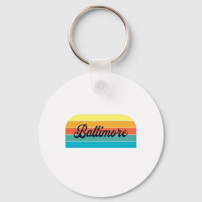 Retro Baltimore Schlüsselanhänger (Vorderseite)