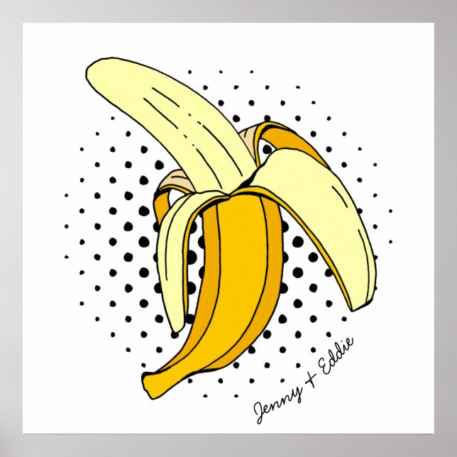 Retro Banana Comic Pop Poster (Vorne)