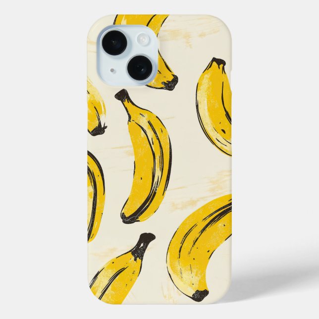 Retro Banana iPhone Case (Rückseite)