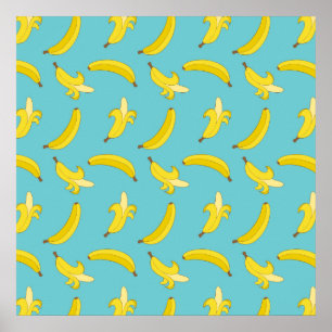 Retro Banana Muster Poster