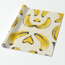 Retro Bananenwackelpapier Geschenkpapier