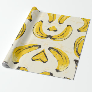 Retro Bananenwackelpapier Geschenkpapier