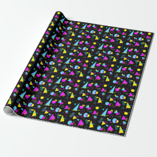 RETRO-BAND FARBIGE FORMEN GESCHENKPAPIER