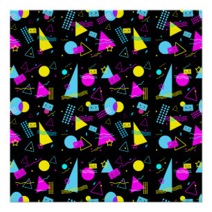 RETRO-BAND FARBIGE FORMEN  POSTER