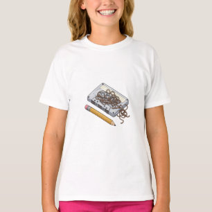 Retro-Band-Tangled-Pencil-Kinder T-Shirt