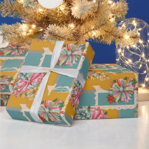 Retro-Band-Weihnachtsgeschenkverpackung Geschenkpapier