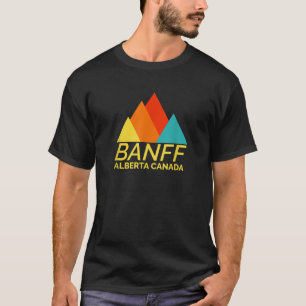 Retro Banff Alberta Canada Mountainbike Adventur T-Shirt