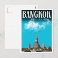 Retro Bangkok Stadt Wat Aru- Thailand Reise Gesch