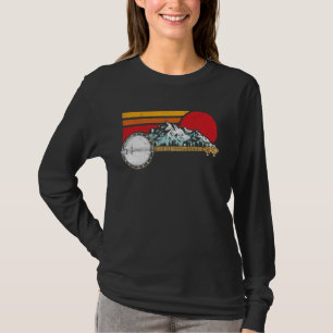 Retro Banjo Berge & Sun Sketch Surf Stil 80er Jahr T-Shirt