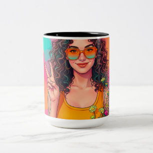 Retro-Bankett Zweifarbige Tasse