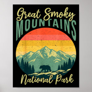 Retro-Bär Great Smoky Mountain Nationalpark Poster