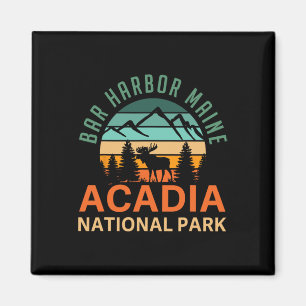 Retro Bar Harbor Maine Acadia Nationalpark Elch Magnet