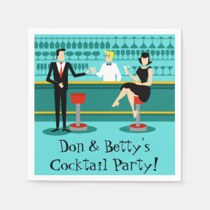 Retro Bar-Papierservietten Serviette