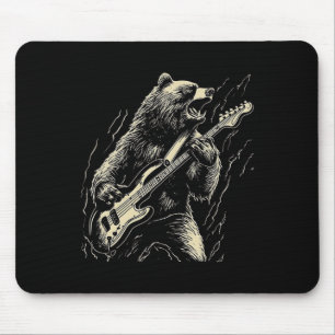 Retro Bär spielen Gitarre Bären Gitarre Musi Mousepad
