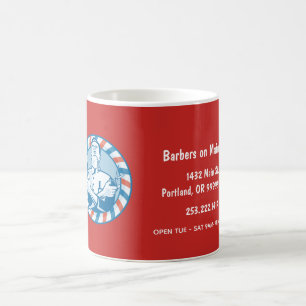Retro Barbershop Abzeichen individuell anpassbar Kaffeetasse
