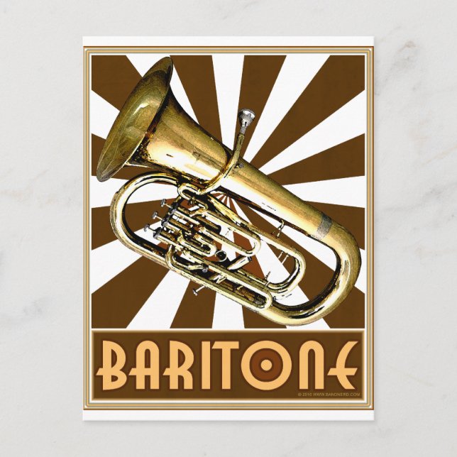 Retro Baritone Postkarte (Vorderseite)