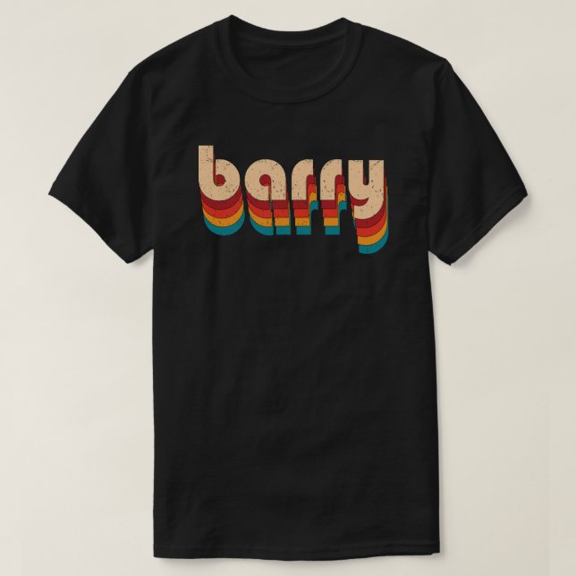 Retro Barry Name T - Shirt (Design vorne)