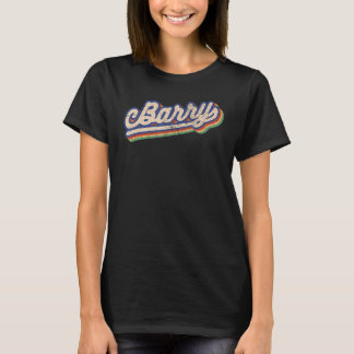 Retro Barry Personalisiert Name Barry Vintag Distr T-Shirt
