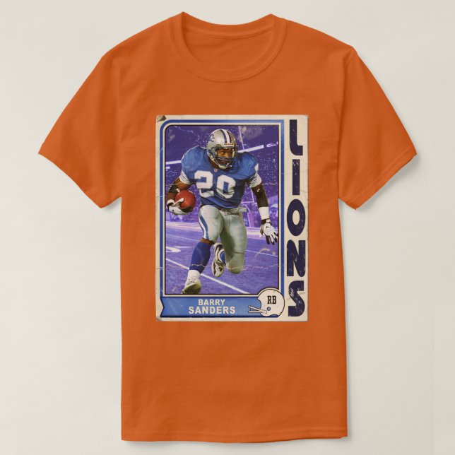 Retro Barry Sanders d T-Shirt (Design vorne)