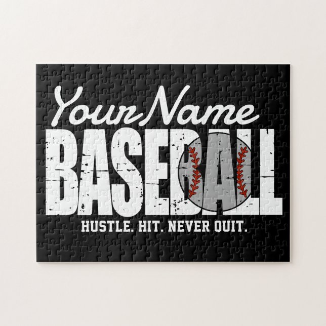 Retro Baseball ADD NAME Pinstripe Team Player (Horizontal)