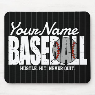 Retro-Baseball-ADD NAME Pinstripe-Team-Spieler Mousepad