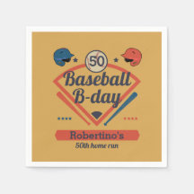 Retro Baseball B-Day Men's 50th Birthday