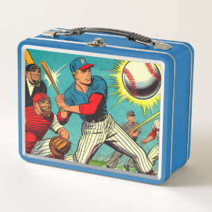 Retro-Baseball-Comics Metall Brotdose