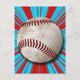 RETRO BASEBALL DESIGN POSTKARTE