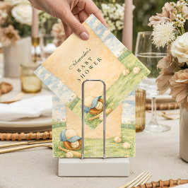 Retro Baseball Field Baby Shower Serviette