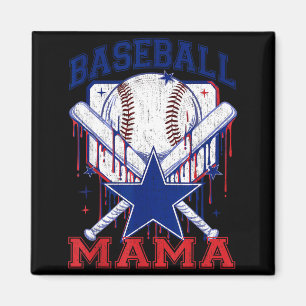 Retro Baseball-Mama Baseball-Mom Frauen Muttertags Magnet