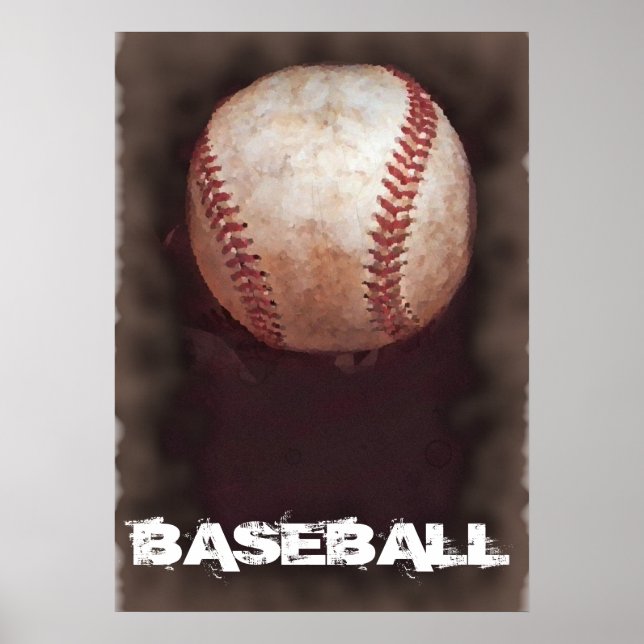 Retro Baseball Motivierend Poster (Vorne)